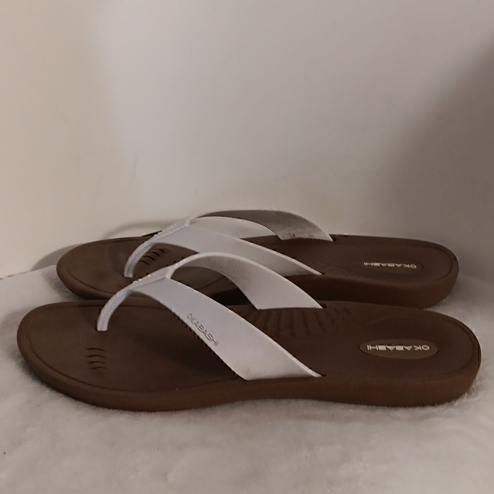 Okabashi  White Thong Sandals